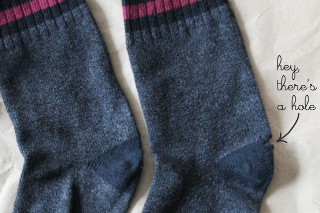 Socks with a Hole Become Fingerless Gloves | Loulou Downtown