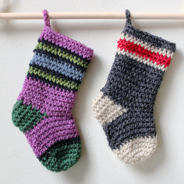 Small Crocheted Christmas Stockings | Loulou Downtown
