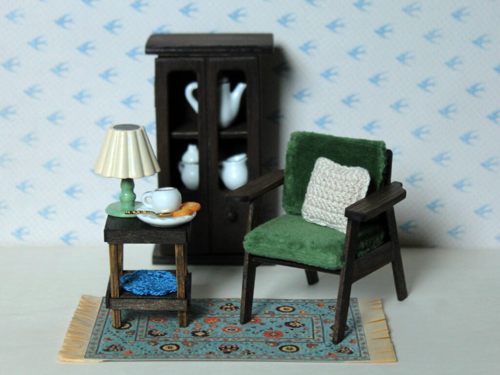 handmade miniature chair and table teak mid century danish style 1024x768